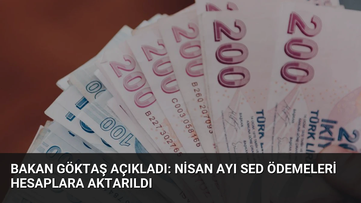 Bakan Göktaş Açıkladı: Nisan Ayı SED Ödemeleri Hesaplara Aktarıldı
