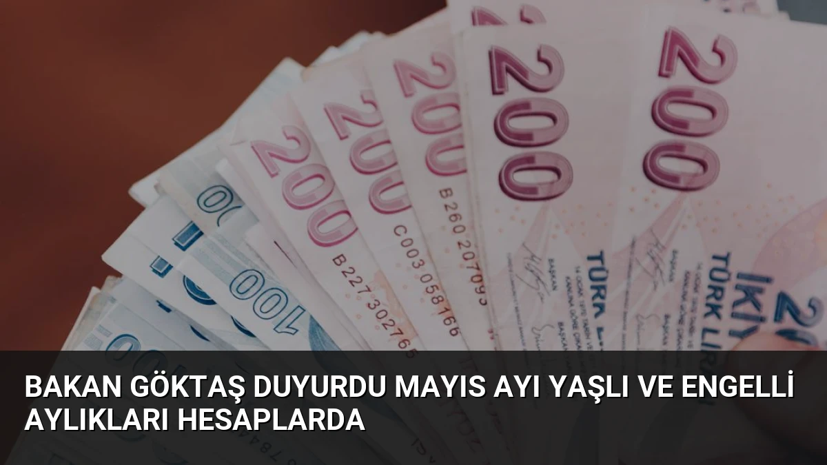 Bakan Göktaş Duyurdu Mayıs Ayı Yaşlı ve Engelli Aylıkları Hesaplarda