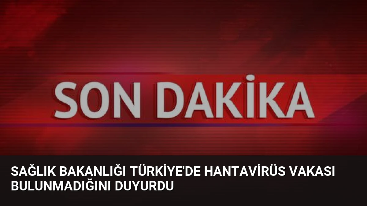 Sağlık Bakanlığı Türkiye’de Hantavirüs Vakası Bulunmadığını Duyurdu